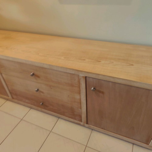 Wall unit with solid wood 4cm thick, like new
