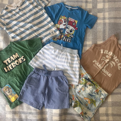 Boys summer clothing bundle used by Sinsay with Paw Patrol game
