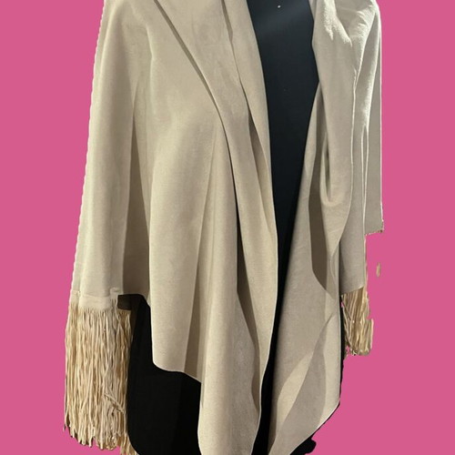 Laurie & Joe Paris cape new, ecru, 100% viscose