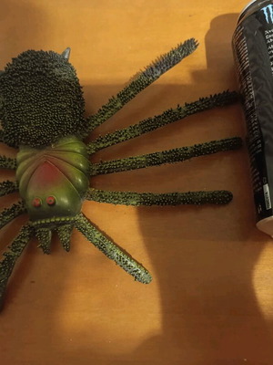 Plastic large spider like new, green