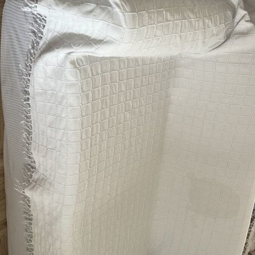 Throw blanket for 2-seater sofa used, white 2.00x1.53 m