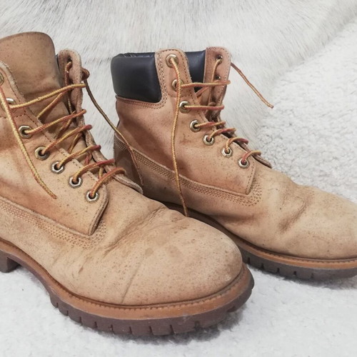 Timberland boots used, brown and yellow, size 44