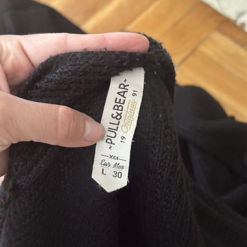 Knitted cardigan Pull & Bear like new, black, size L