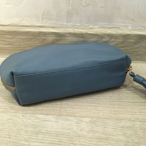 Osprey London makeup leather bag like new, blue