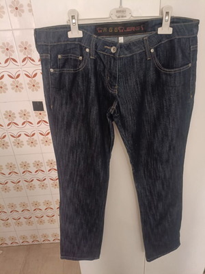 Women's low-rise jeans like new, size 44, dark blue