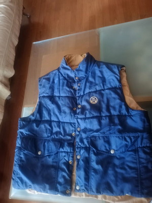 North Sails men's reversible vest like new, blue and beige, size L