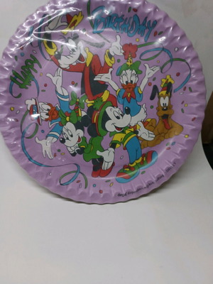 Disney party plates set of 10, 23 cm, new, reusable paper