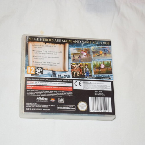 Percy Jackson & The Lightning Thief Nintendo DS game used, original box and booklet