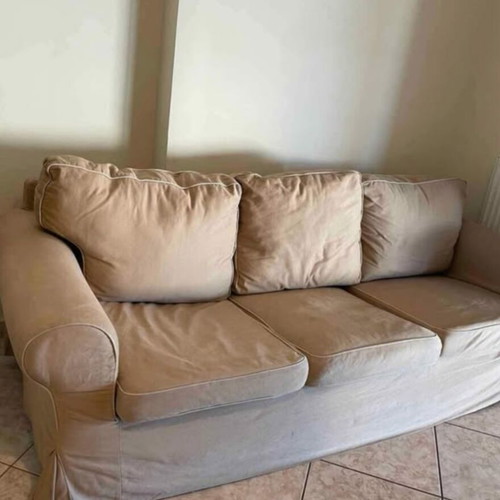 IKEA EKTORP three-seat sofa beige like new