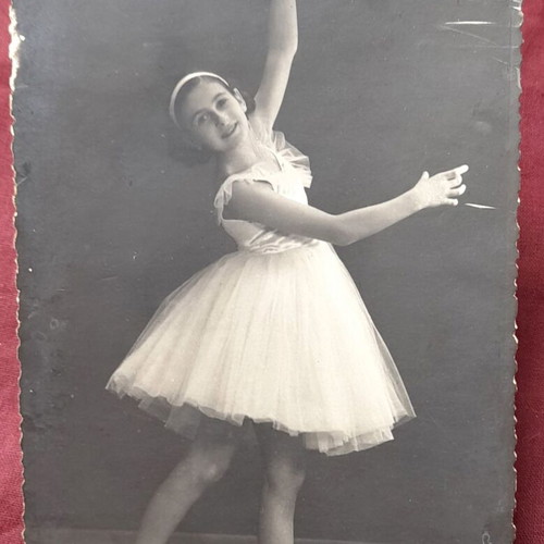 Vintage photo of young ballet dancer used