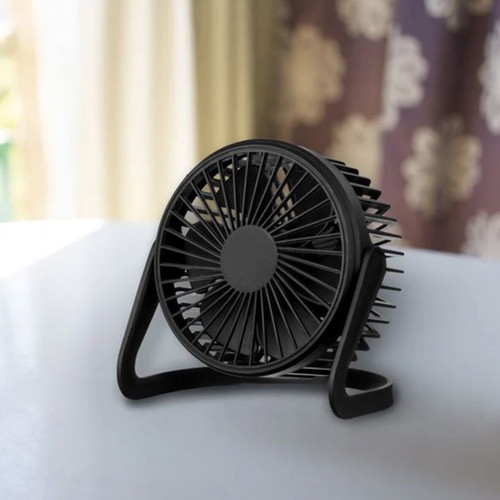 USB desk fan 14cm new, black, adjustable tilt