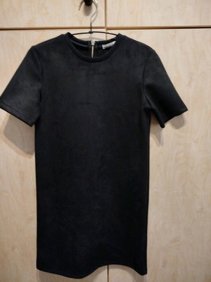 Zara suede dress new black gray size S