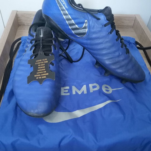 Nike Tiempo Legend 7 Elite FG football shoes used, size 42, blue