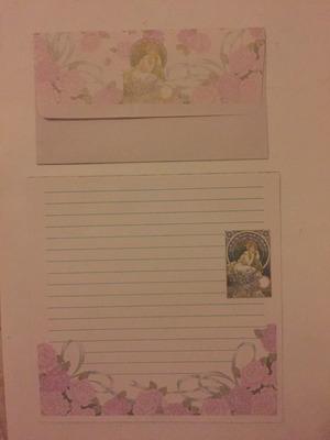Letter writing set new, 4 sets with sheet and envelope