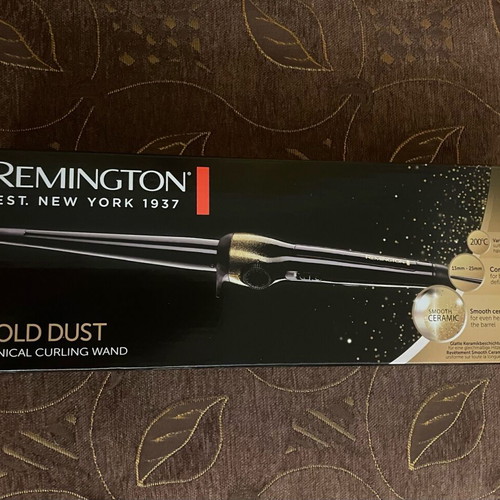 Remington conical curling wand new with mat and protective glove