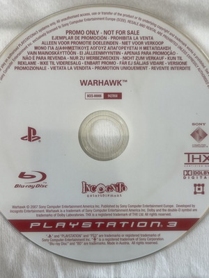 Warhawk promo Blu-ray disc for PlayStation 3