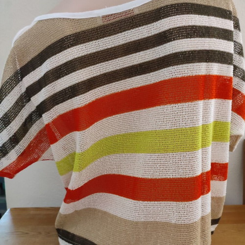 Patty Moon summer striped knitted blouses set of 2 new, size L/XL