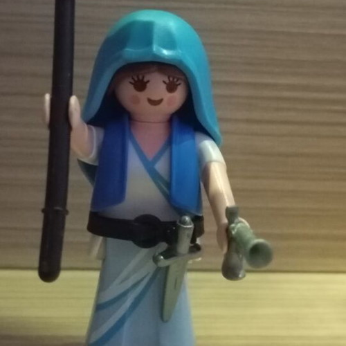 Playmobil Woman Revolution 1821 like new, holding flag