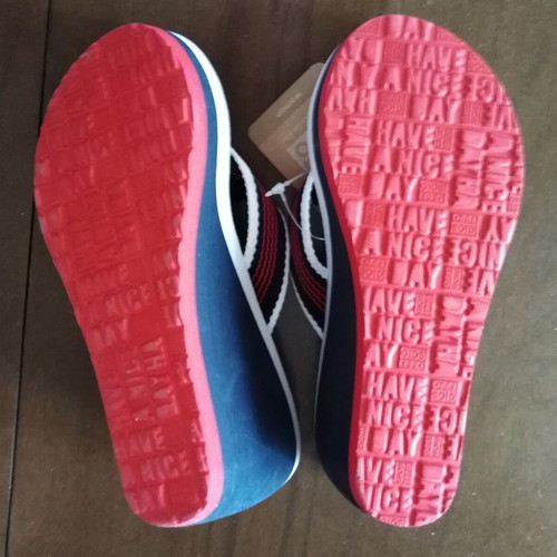 Gioseppo platform flip-flops like new, size 36, blue and red