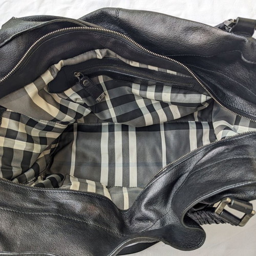 Burberry large leather shoulder bag used