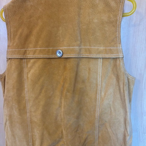 Women's Genuine Leather Mustard Vest XL like new
