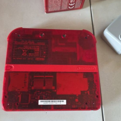 Nintendo 2DS transparent red limited edition box used