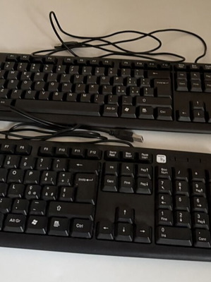 Techly USB Wired Keyboards like new, pack of two