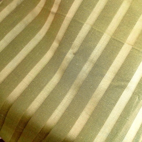 Fabric new 10 meters cotton double width green cypress with satin stripe