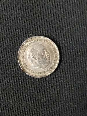 Spain 5 pesetas used 1957, 2 available