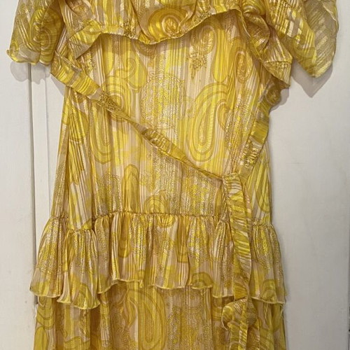 Summer set Dress2unDress new, yellow and gold crop top with skirt