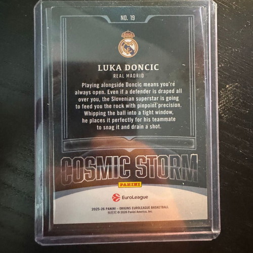 Luka Doncic 2025-26 Panini Origins Euroleague Cosmic Storm Blue card new