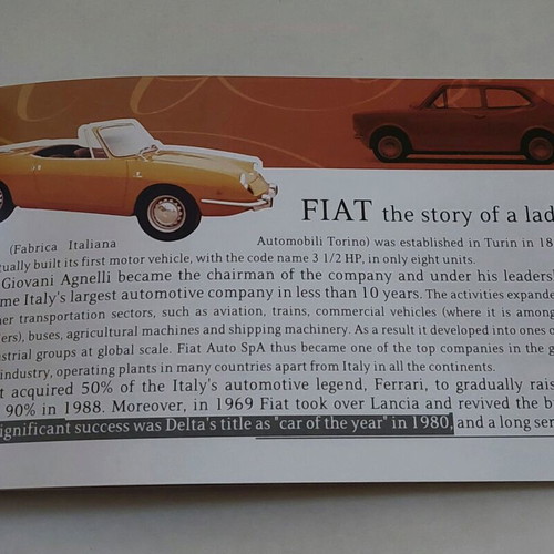Legendary Cars booklet 2005
