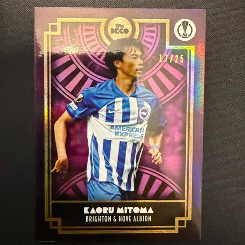 Topps Deco UEFA Club Competition 2023/24 Kaoru Mitoma Purple Parallel /25