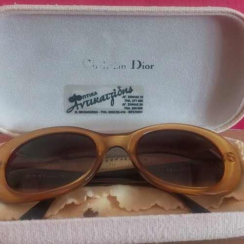 Christian Dior sunglasses used, vintage, black and yellow