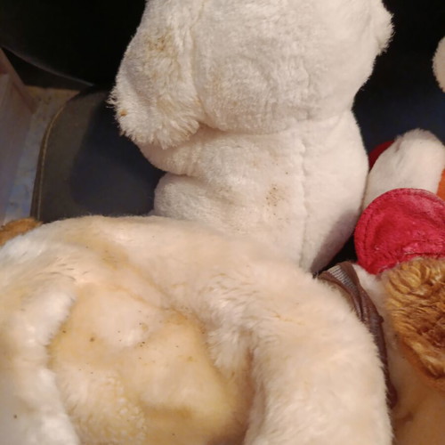 Lot of 4 small vintage plush animals used