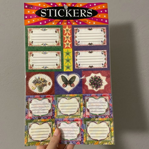 Gold foil stickers with glitter new, over 30 years old