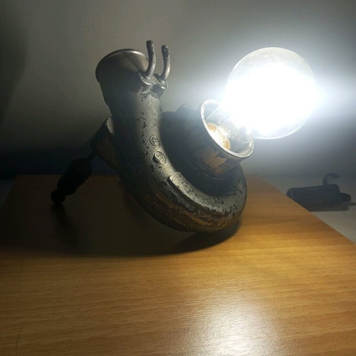 Desk lamp handmade from car turbocharger new
