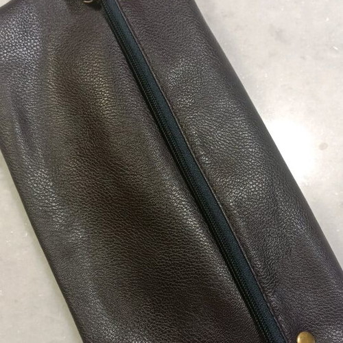 Envelope bag like new, soft synthetic leather, dark purple