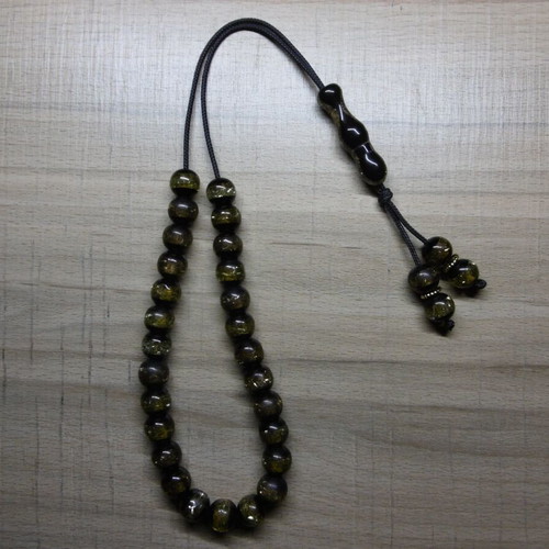 Handmade komboloi with acrylic beads, new