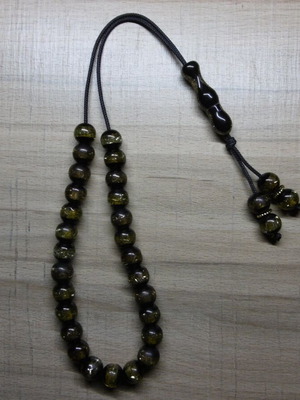 Handmade komboloi with acrylic beads, new