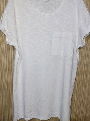 Stradivarius oversized t-shirt used, cotton, size S, white