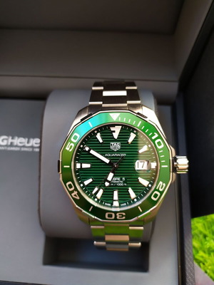 Tag Heuer Aquaracer WAY201S.BA0927 Hulk αυτόματος 43mm σαν καινούργιο, πράσινο
