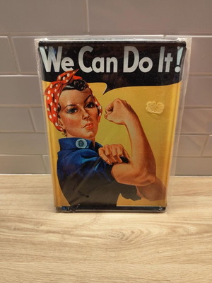 Aluminium decorative plaque “We Can Do It!”