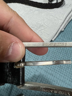 Black belt used 105 solid brass