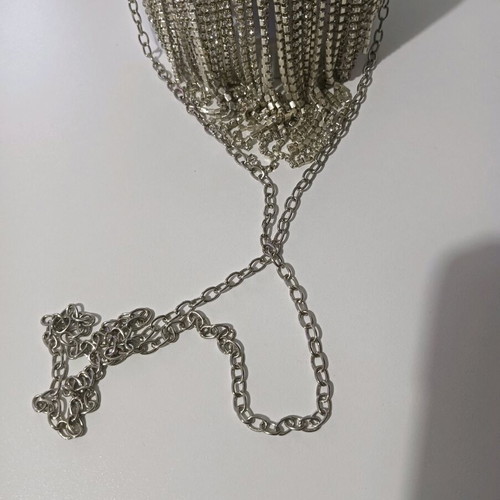 Evening handbag gray like new with strass