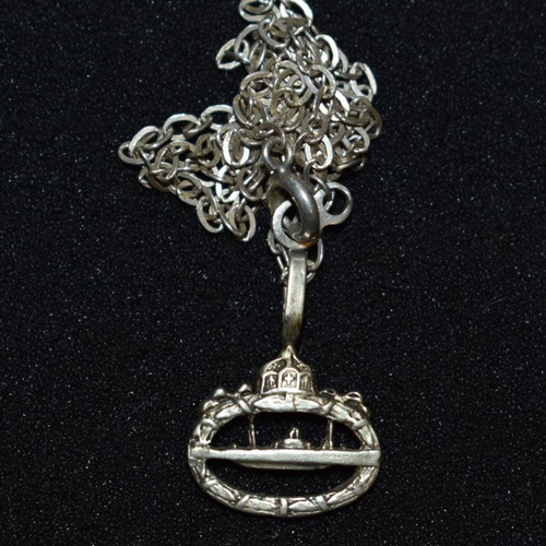 Silver U-Boat German Navy pendant used, silver 800