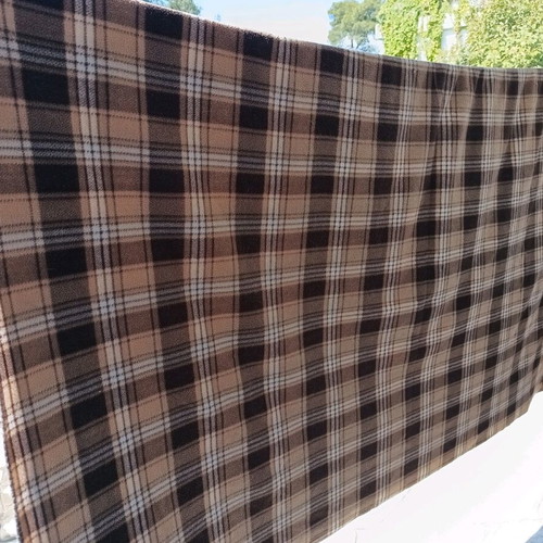 Blanket used 2.40x2.00 soft, black/brown/beige