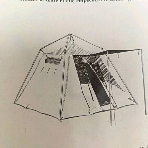 Camping tent new for 3-4 people with vestibule Canvas Wood & Bags
