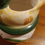 Set of 3 collectible white kitchen containers, Knorr and German porcelain