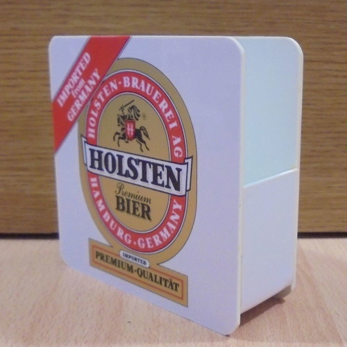 Holsten beer promotional plastic coaster holder used
